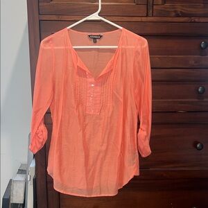 Express Women's Vibrant Coral Blouse